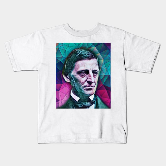 Ralph Waldo Emerson Portrait | Ralph Waldo Emerson Artwork 8 Kids T-Shirt by JustLit